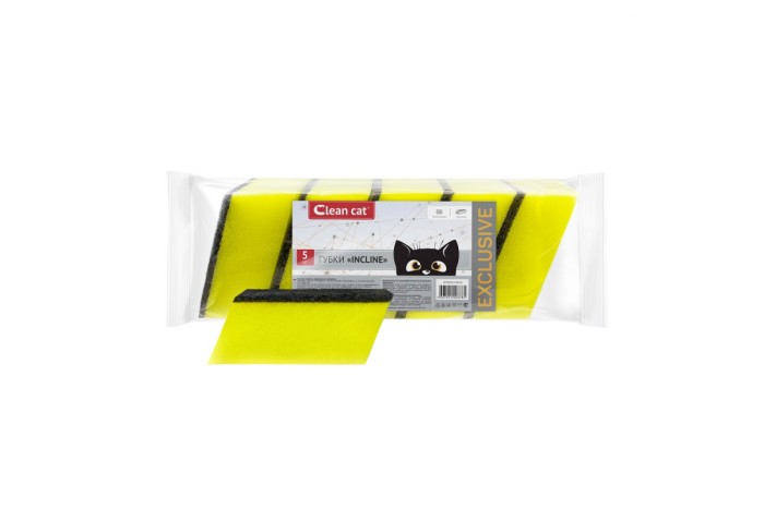 Губки Clean CAT 5шт салатовые