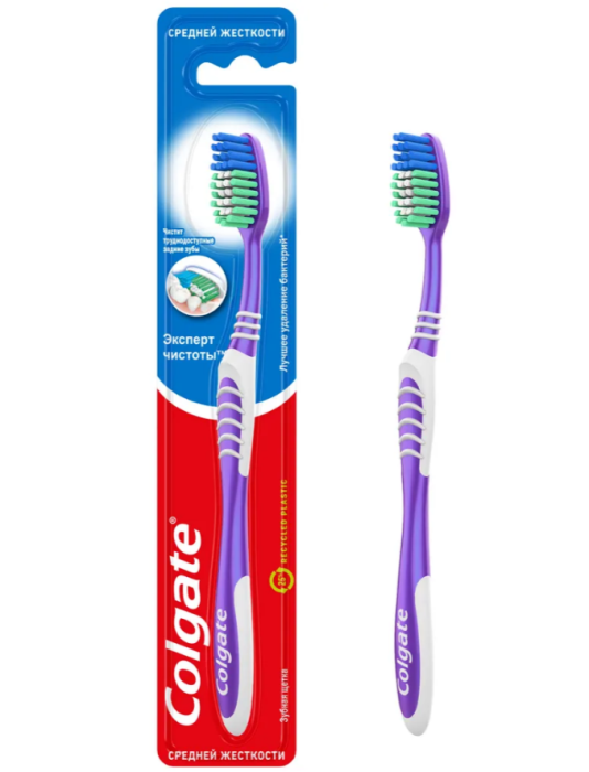 Зубная щетка Колгейт Средней жесткости Зиг Заг глубокая чистка