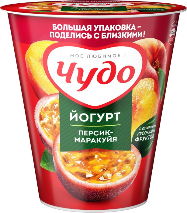 Чудо йогурт персик-маракуйя 290 г