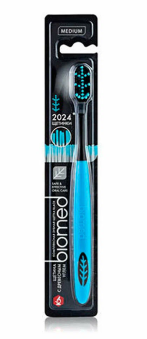 Зубная щетка Biomed Black средняя жесткость 1 шт