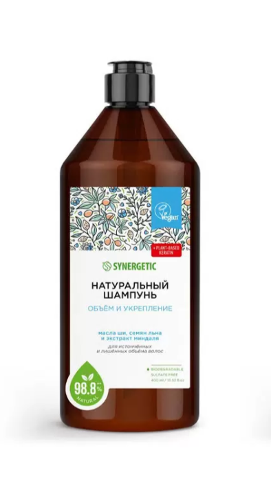 Синергетик шампунь Объем и укрепление волос 0,4л 