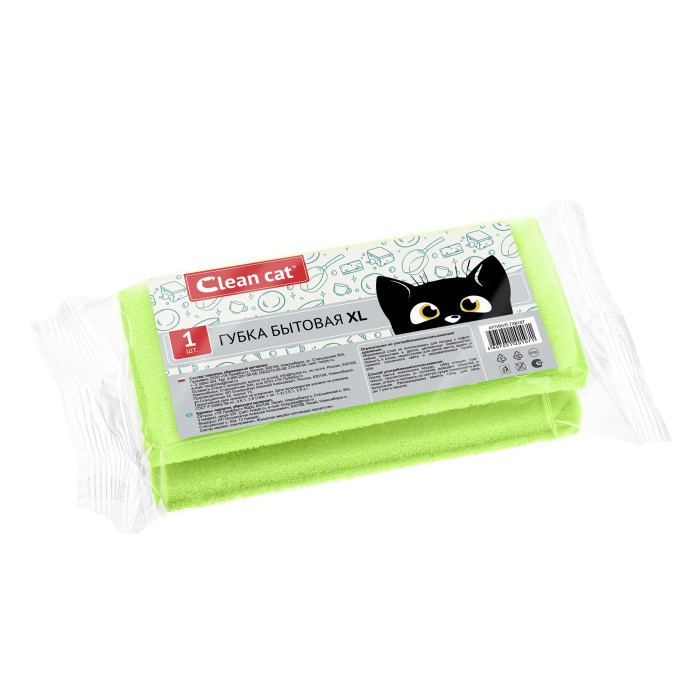 Губка для посуды Clean cat Long XL 1 шт