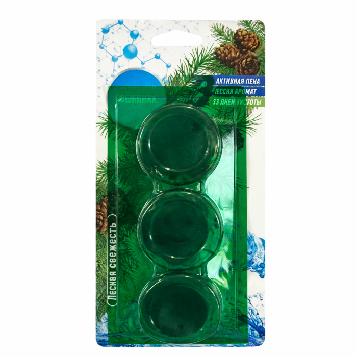 Таблетка для унитаза 3шт Свежинка Хвоя