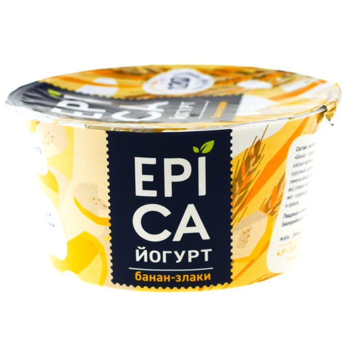 Йогурт Epica банан-злаки 130 г