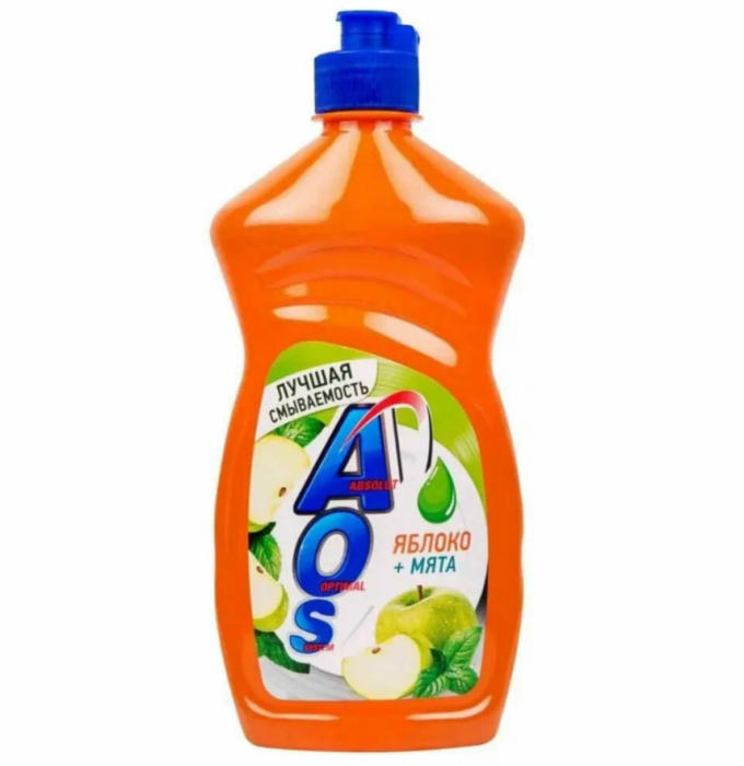 AOS средство для мытья для посуды Яблоко+мята 450 г