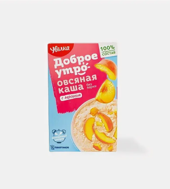Каша овсяная с персиком Увелка 200 г