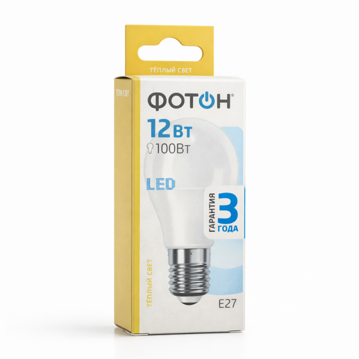 Фотон лампа NEW LEDА60 12W У27 3000К