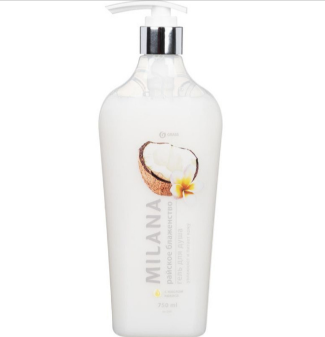 Гель для душа Milana с маслом кокоса 750 мл.