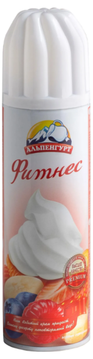 Крем взбитый Альпенгурт Фитнес на раст.маслах 250 гр