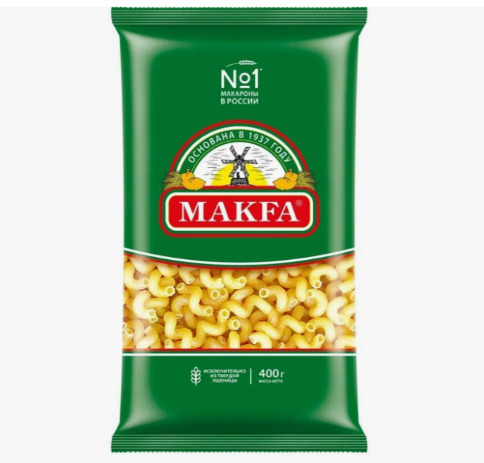 Макфа макароны Витки 400 г.