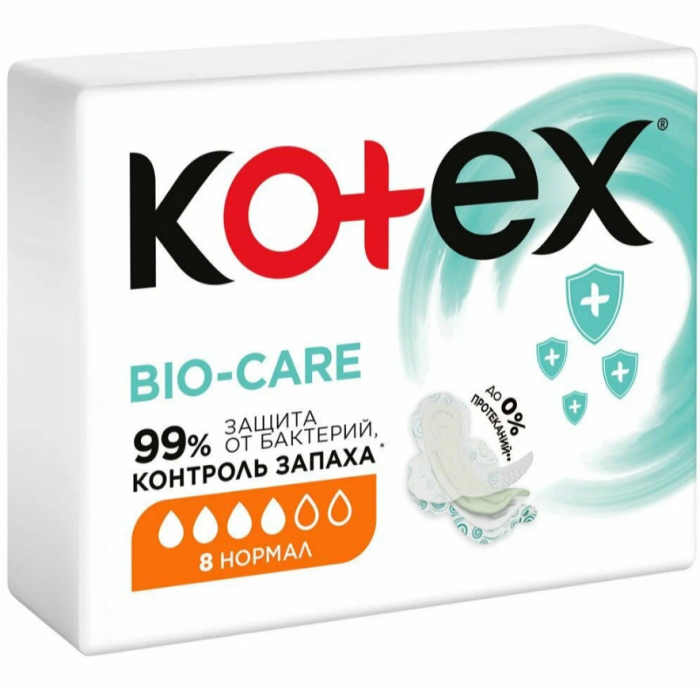 Прокладки Kotex био-кэа 8 нормал