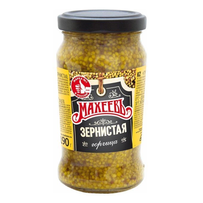 Горчица Махеев зернистая 190 г
