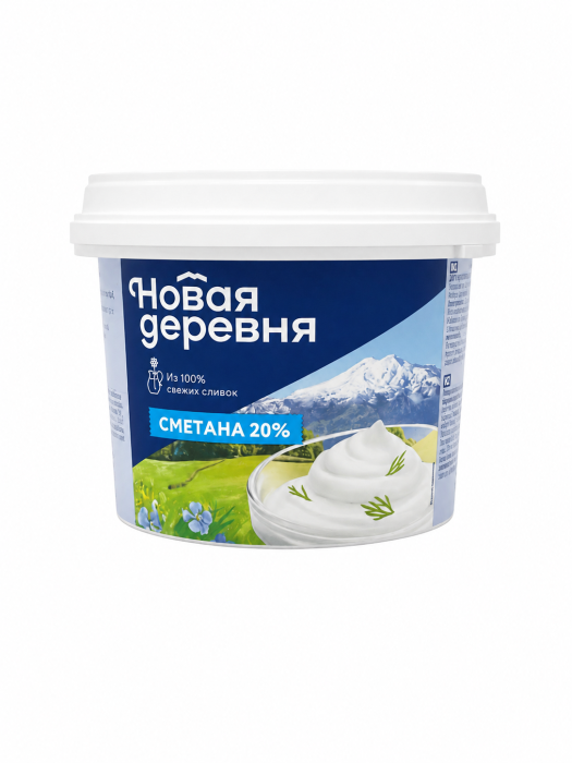Сметана Новая деревня 20% 700 г.