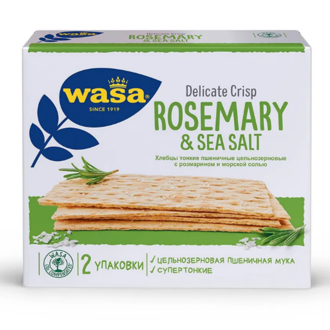 Хлебцы Wasa Розмарин и морская соль 200 г.