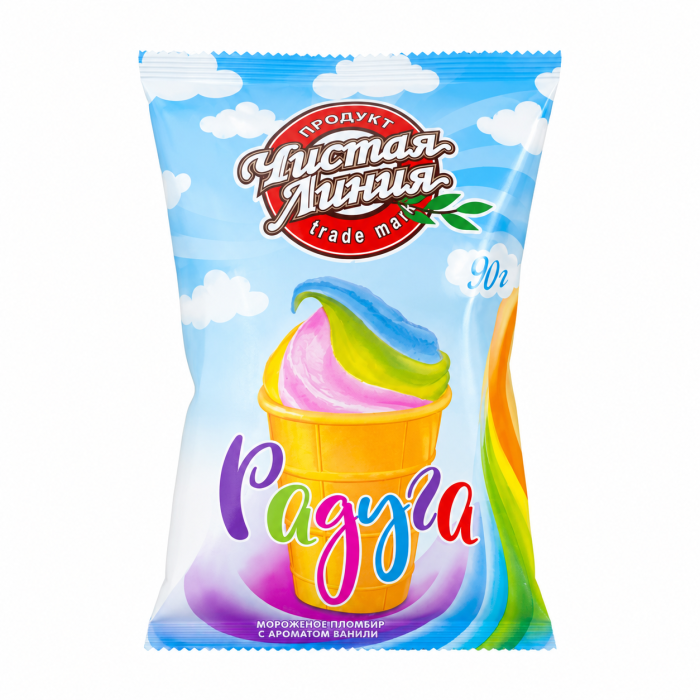 Мороженое Стаканчик Радуга Чистая линия 90 г