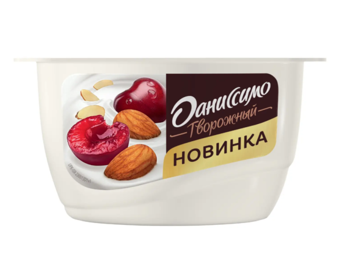 Даниссимо твор. вишня-миндаль 130г