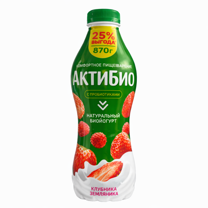 Актибио питьевой Клубника земляника 870 г