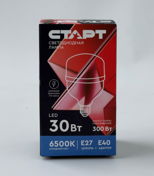 ЛАМПА-СТАРТ IC  LED 30W e27+e40 6500k (холодный свет) 1 шт