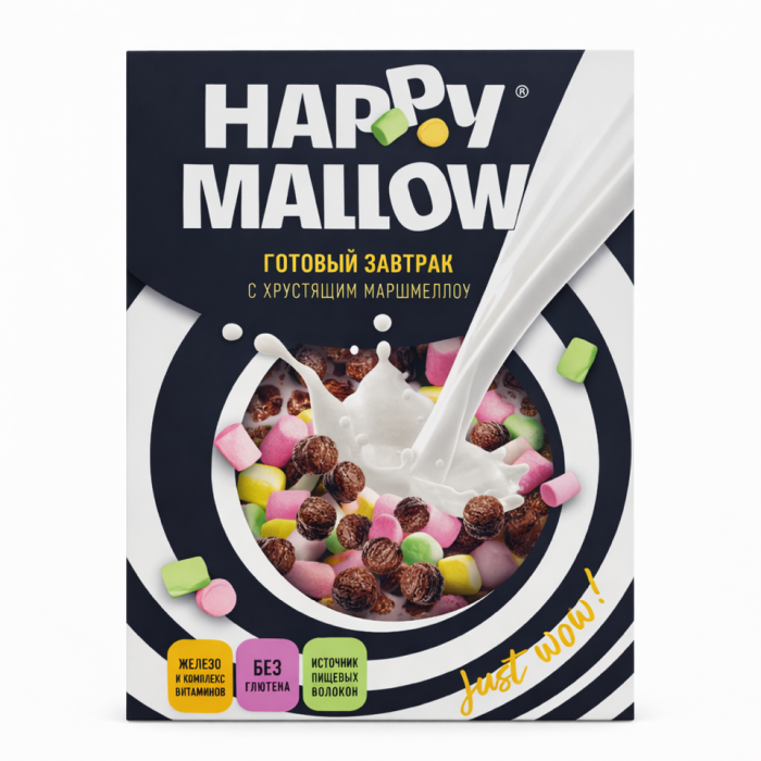 Happy Mallow Готовый завтрак с хрустящим маршмеллоу 240 г