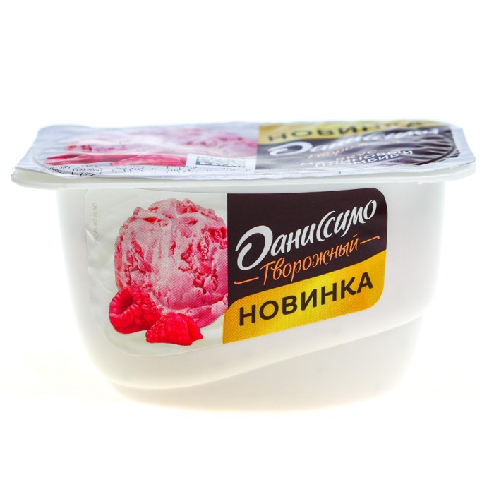Даниссимо творожный малиновый-пломбир 130 г