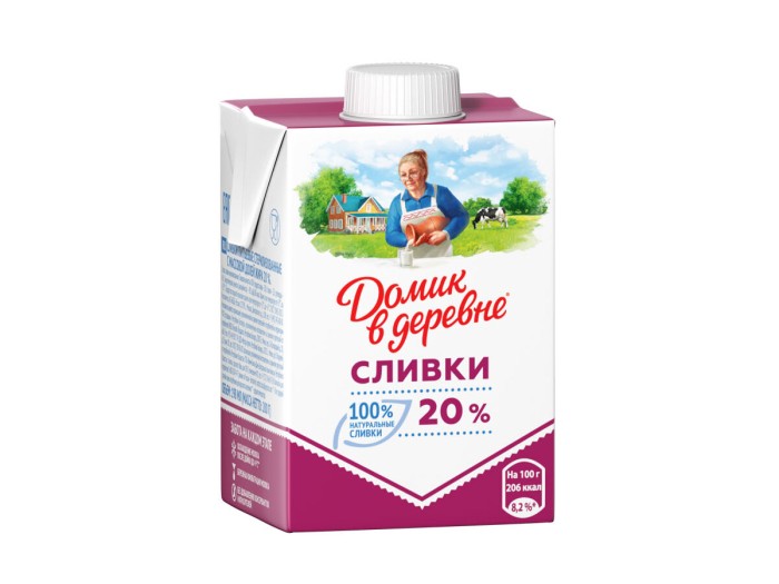 Сливки Домик деревне 20% 200 мл.