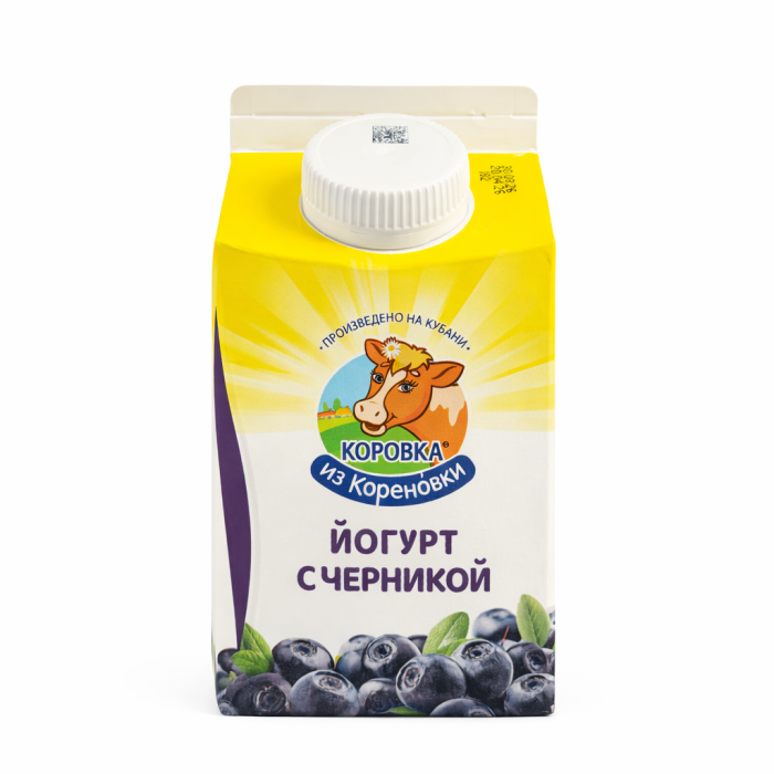 Йогурт с черникой Коровка из кореновки 450 г