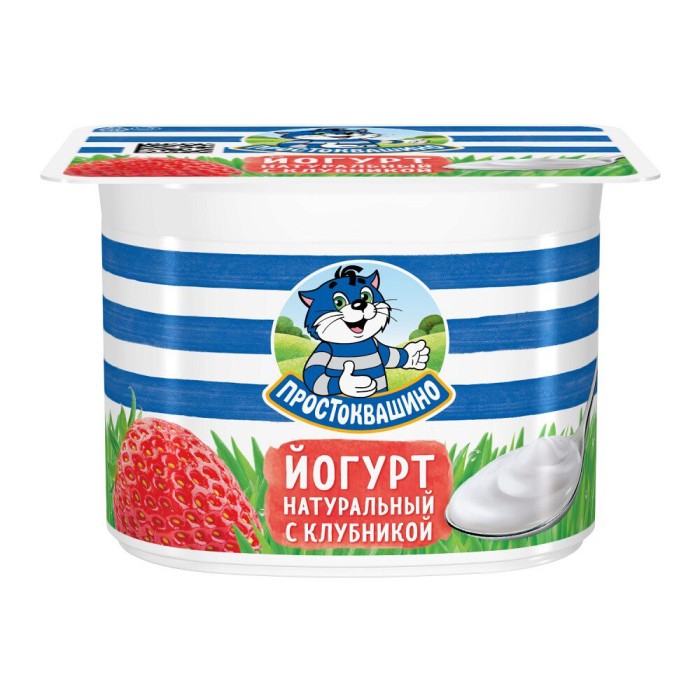 Натуральный йогурт Простоквашино с клубникой 110 г