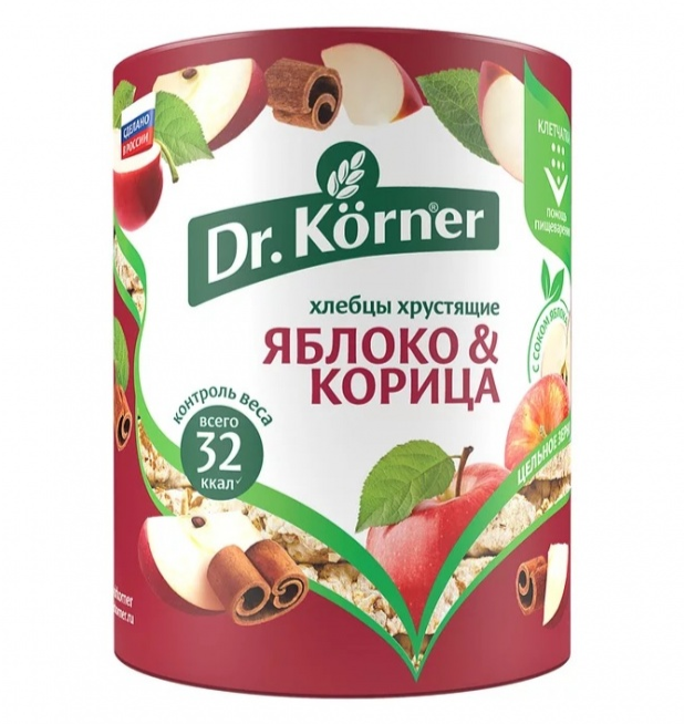 Хлебцы Dr.Korner Яблоко с корицей 90 г