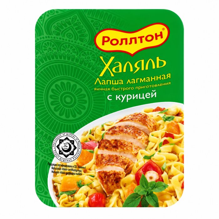 Роллтон Лапша лагманная с курицей ХАЛЯЛЬ 90 г