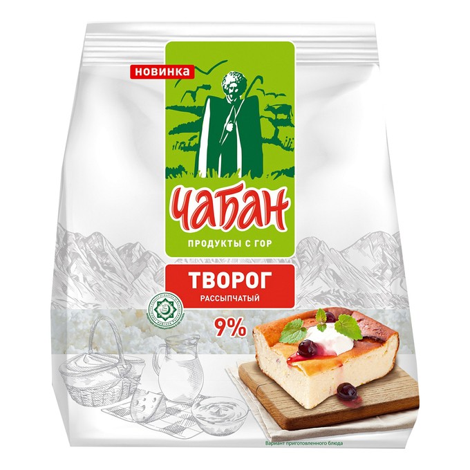 Творог рассыпчатый Чабан 9% 350 г