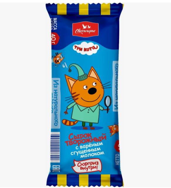 Сырок творожный с вар.сгущ Три кота 16% 40 г.