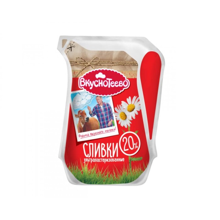 Сливки Вкуснотеево 20% 250 г.