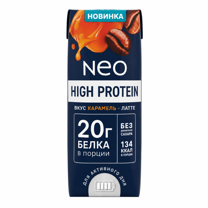 НЕО Коктейль молочный обезжиренный Карамель-латте 260 г