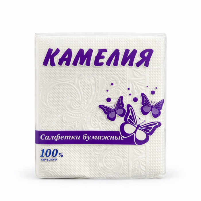 Салфетки бумажные Камелия белые 100 шт,