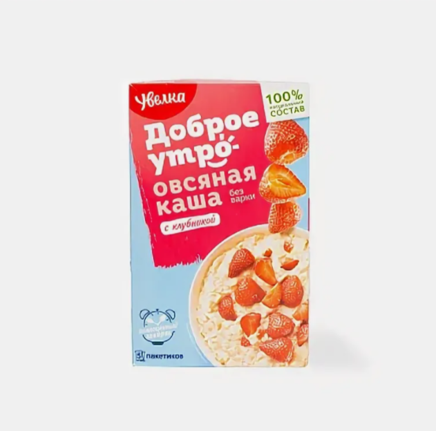 Каша овсяная с клубникой Увелка 200 г