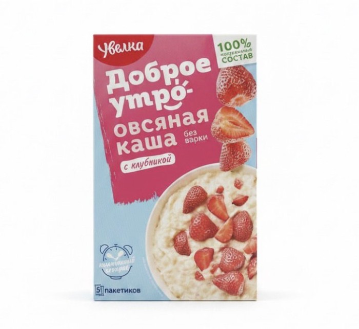 Каша овсяная с клубникой Увелка 200 г
