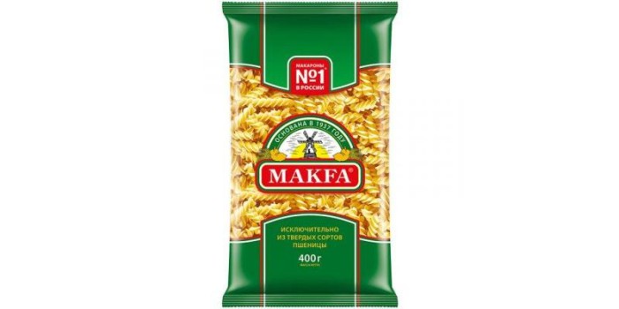 Макфа макароны Спирали 400 г
