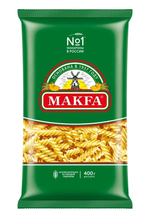 Макфа макароны Спирали 400 г