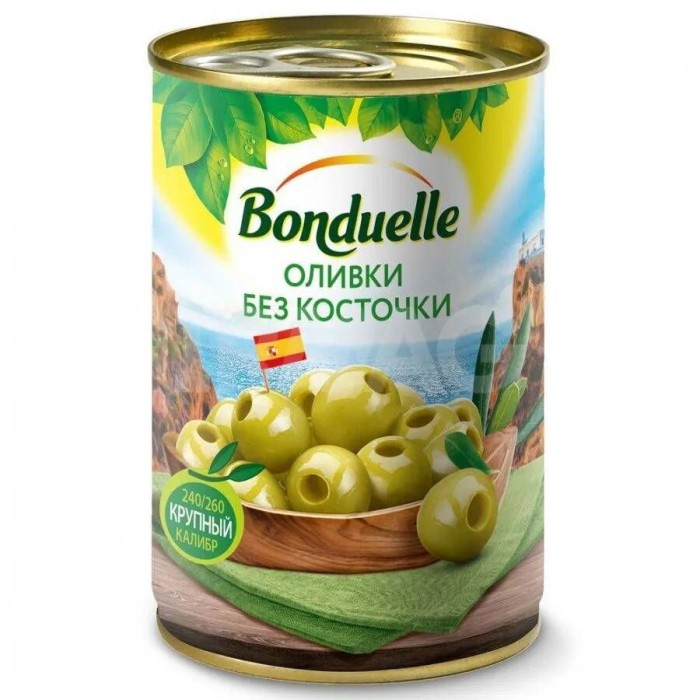 Bonduelle Оливки зеленые без косточек 314 мл