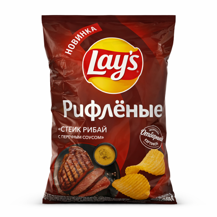 Чипсы Lays Стейк Рибай 140 г