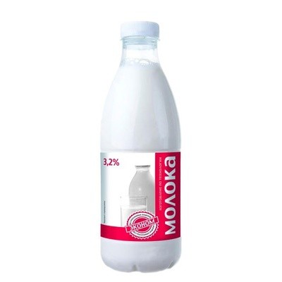 Молоко эконом бутылка 3,2% 0,9 л,