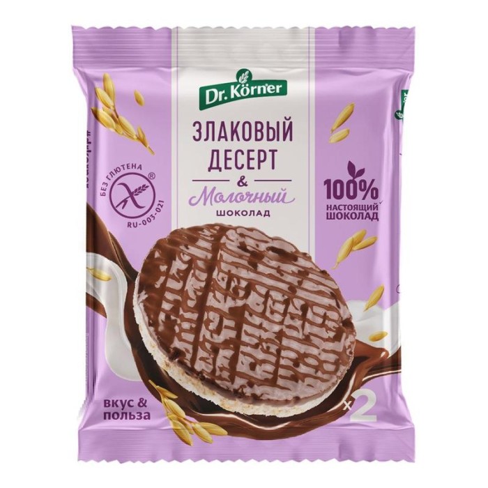 Хлебцы DR,Korner злаковый десерт рисовый мол шок 34 г