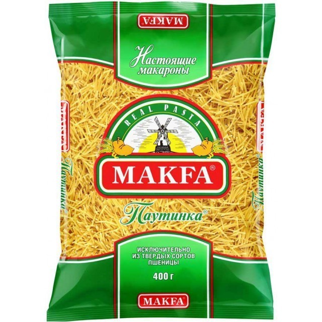 Вермишель макфа паутинка 400 гр