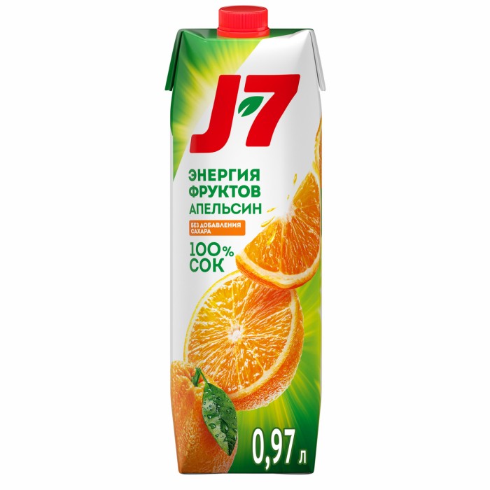 Сок J7 Апельсин 0,97 л.