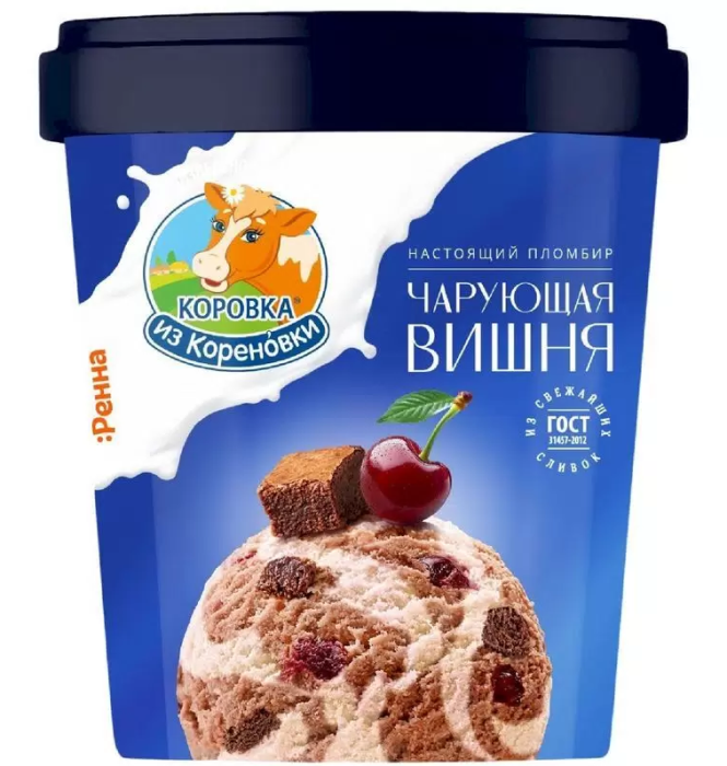 Мороженое шоколад с вишней и крошкой шок печ 300 г