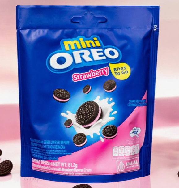 Печенье Орео Мини с клубничным кремом 61 г.