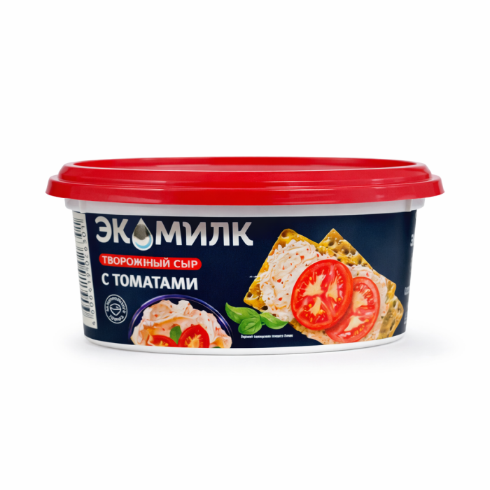 Сыр творожный экомилк с томатами 120 г