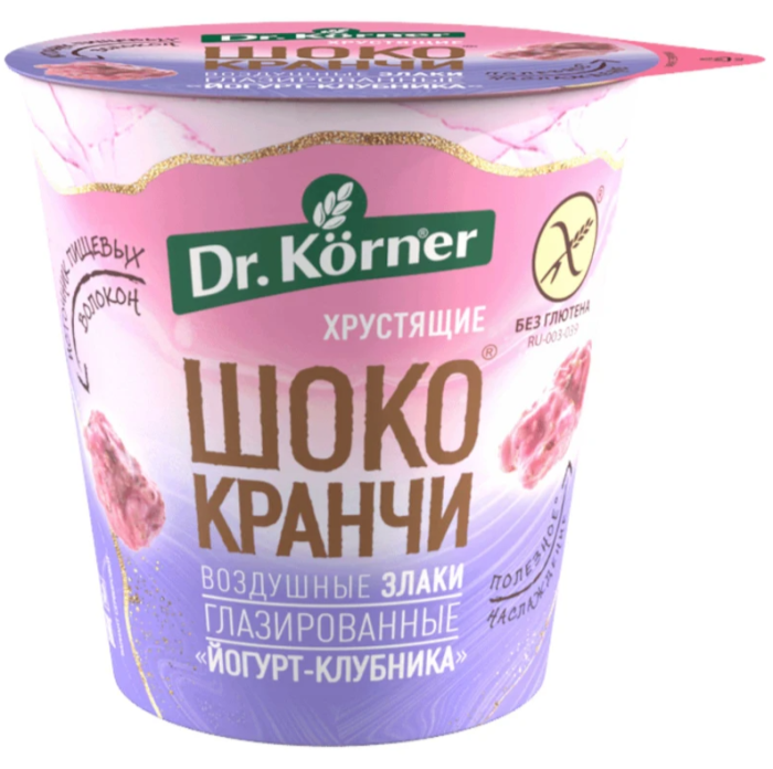 Хлебцы Dr. Korner шоко кранчи клубника с йогуртом 40 г