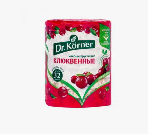 Хлебцы хрустящие клюквенные Dr.Korner 100 г