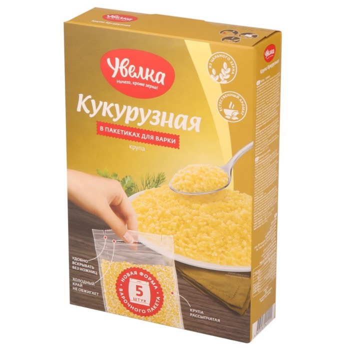 Кукурузная каша в пакетиках Увелка 400 г.